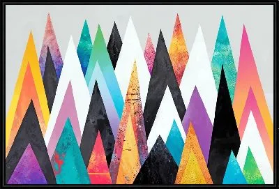 Разноцветные горы в скандинавском стиле