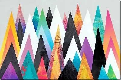 Разноцветные горы в скандинавском стиле