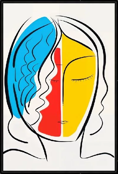 Картина Лицо в стиле минимализм