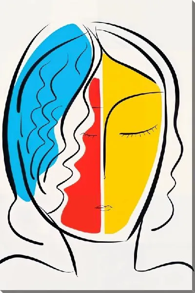 Картина маслом Лицо в стиле минимализм