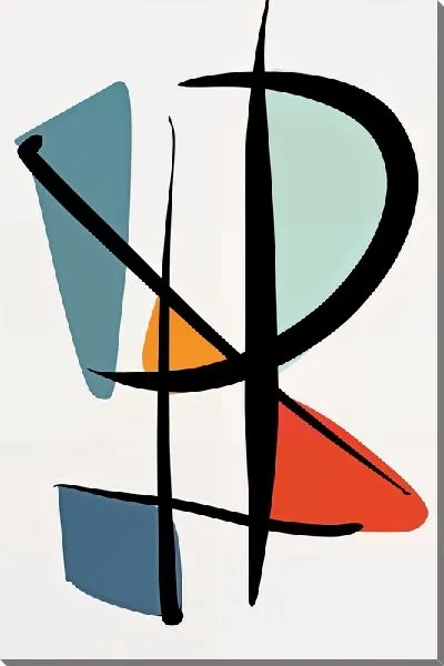 Картина маслом Буква и фигуры