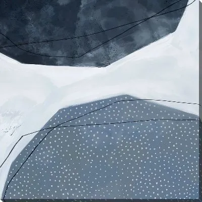 Картина маслом Арт композиция на голубом фоне №1