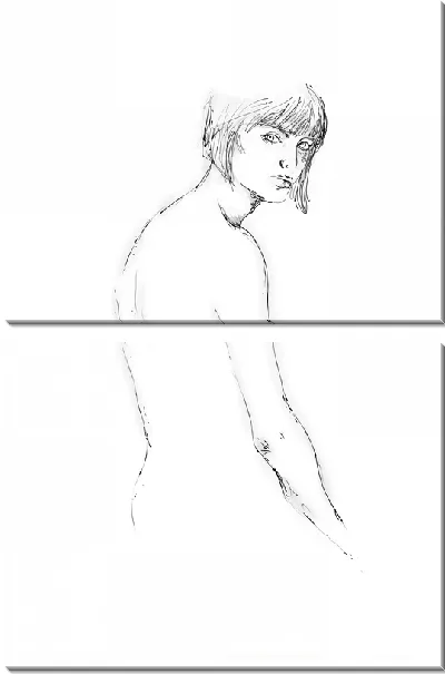 Модульная картина Женский силуэт №2