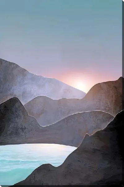 Постер Рассвет в горах №4