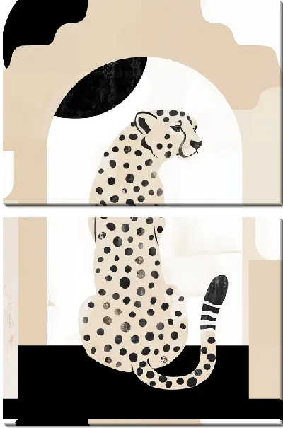 Модульная картина Леопард под аркой