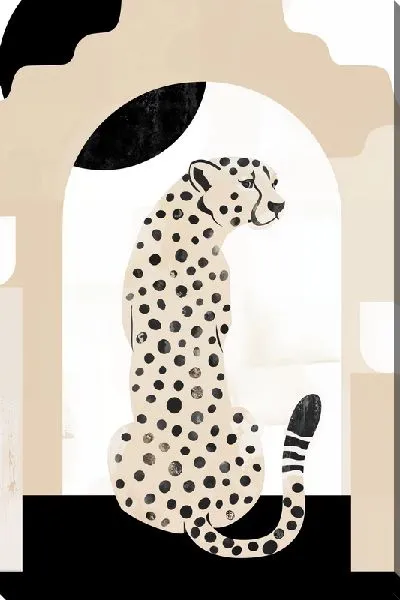 Картина маслом Леопард под аркой