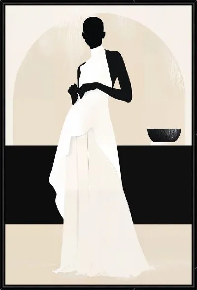 Картина Африканка в белом платье