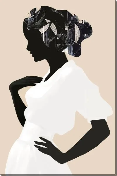 Картина маслом Африканка с головным убором