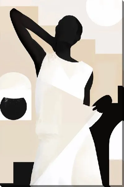 Картина маслом Африканка в платье