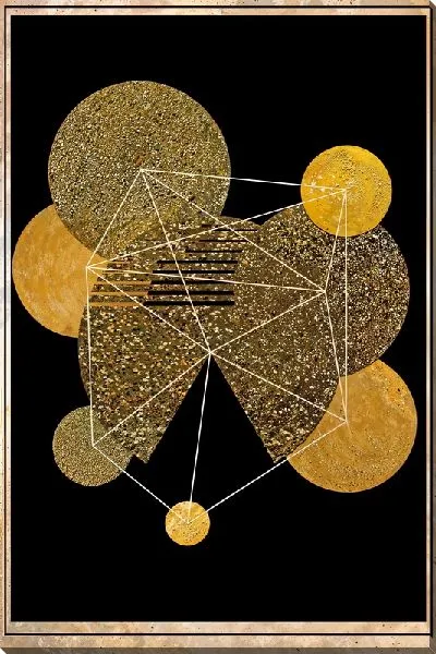 Картина маслом Золотая композиция