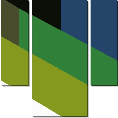 Модульная картина Зеленая геометрия