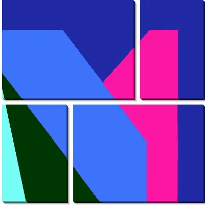 Модульная картина Цветная геометрия