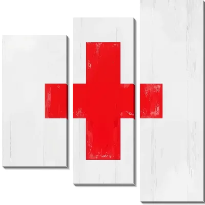 Модульная картина Знак красного креста
