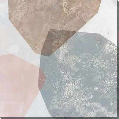 Картина маслом Фактурная геометрия в пастельных тонах