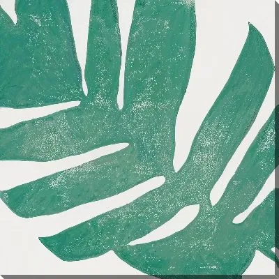 Картина маслом Зеленые листья в стиле минимализма