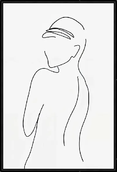 Картина Рисунок женщины в стиле минимализм