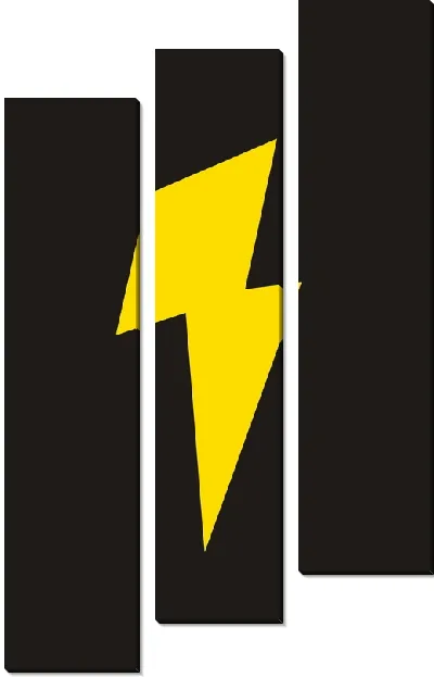 Модульная картина Знак высокого напряжения