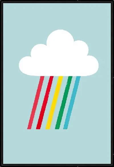 Картина Цветной дождь из облака