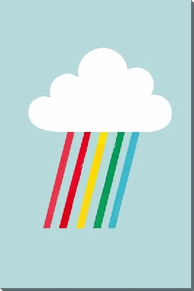 Постер Цветной дождь из облака