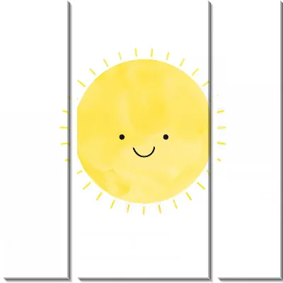 Модульная картина Улыбающееся Солнце