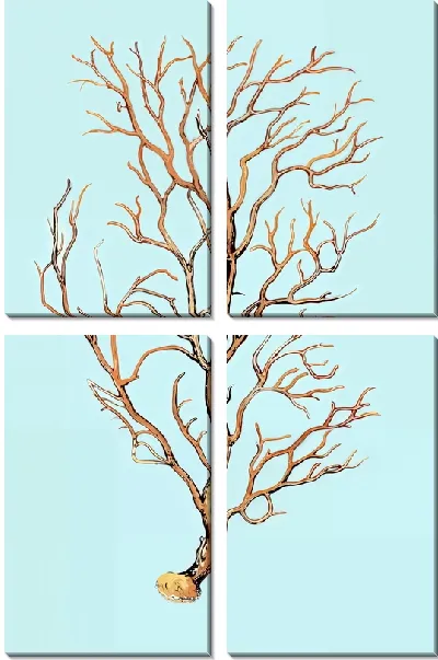 Модульная картина Высохшее растение