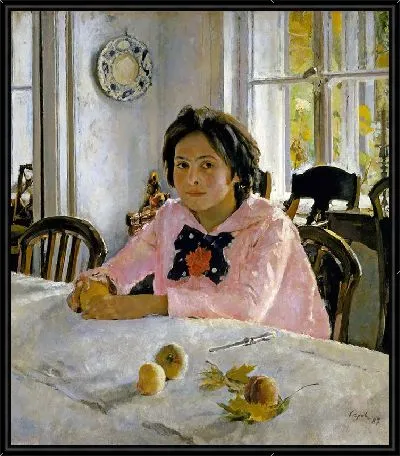 Девочка с персиками