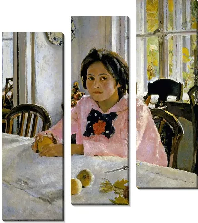 Девочка с персиками