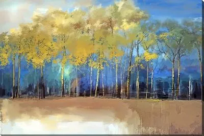 Картина маслом Абстрактный осенний лес