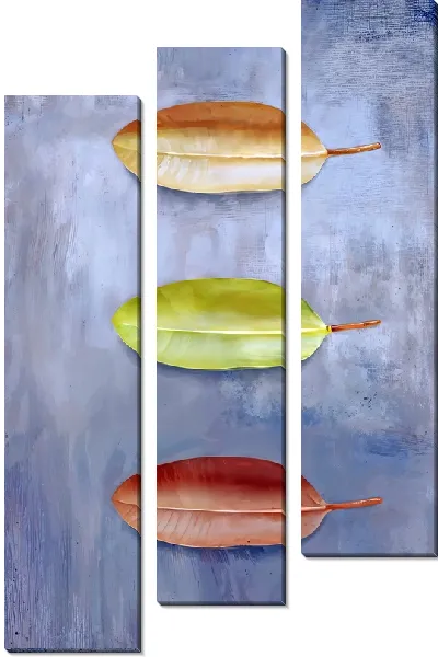 Модульная картина 3 осенних листка