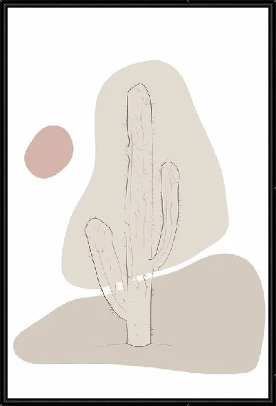 Картина Кактус в стиле минимализм