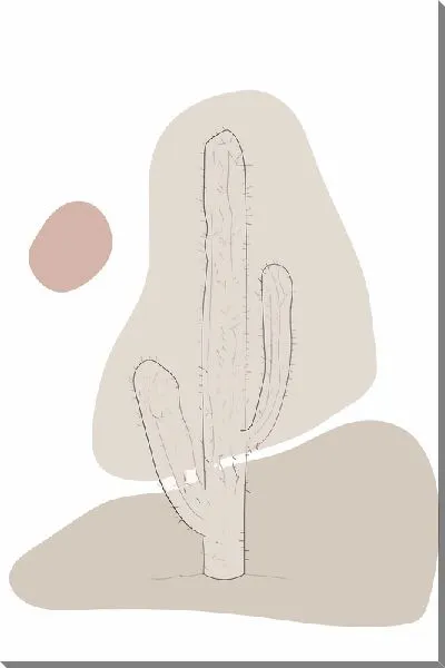 Постер Кактус в стиле минимализм