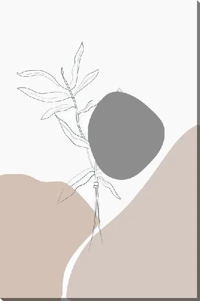 Картина маслом Растение в стиле минимализм №4