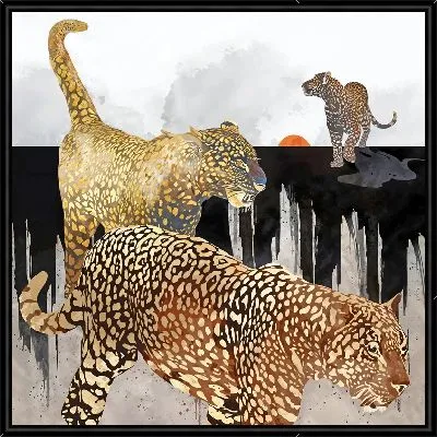 Леопарды с золотым оттенком