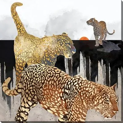 Леопарды с золотым оттенком