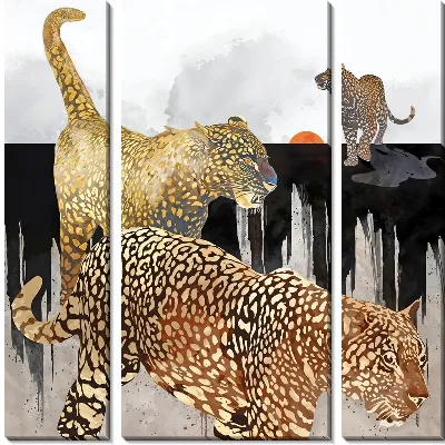 Леопарды с золотым оттенком