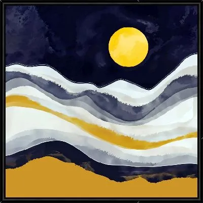 Желтая Луна в горах