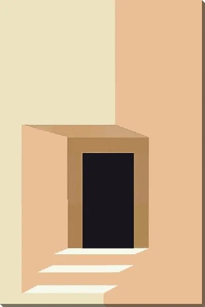 Картина маслом Дверь и лестница в стиле минимализм