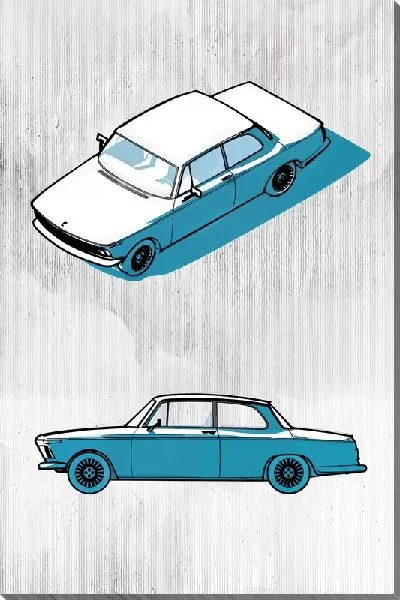 Картина маслом Автомобиль в двух проекциях