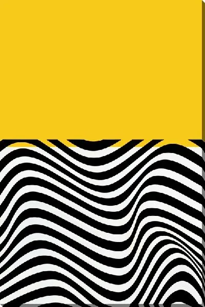 Картина маслом Узор зебры и желтый