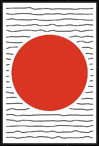 Картина Японское Солнце в стиле минимализм