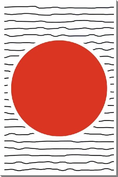 Постер Японское Солнце в стиле минимализм