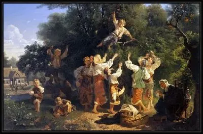 Сбор вишни в помещичьем саду (Collection of cherries in the garden of the landowner)