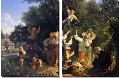 Сбор вишни в помещичьем саду (Collection of cherries in the garden of the landowner)