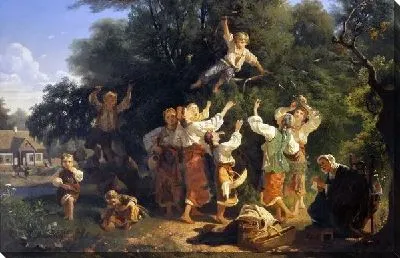 Сбор вишни в помещичьем саду (Collection of cherries in the garden of the landowner)