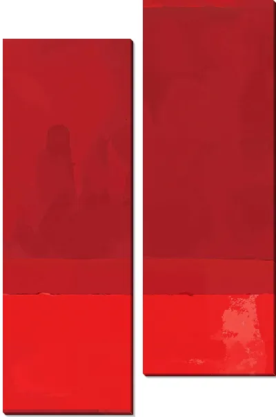 Модульная картина Акварельный красный