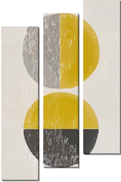 Модульная картина Два разноцветных круга