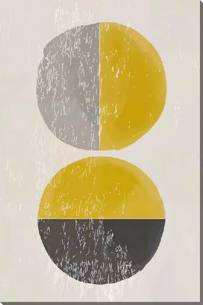 Картина маслом Два разноцветных круга