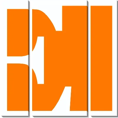 Модульная картина Оранжевая фигура