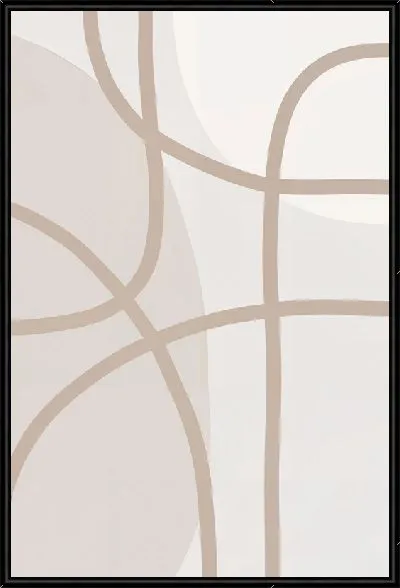 Картина Кремовые линии