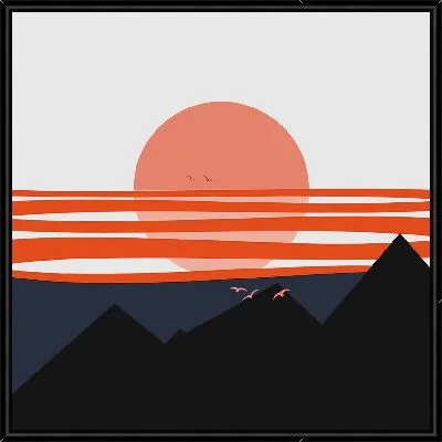 Картина Восточный пейзаж в стиле минимализм